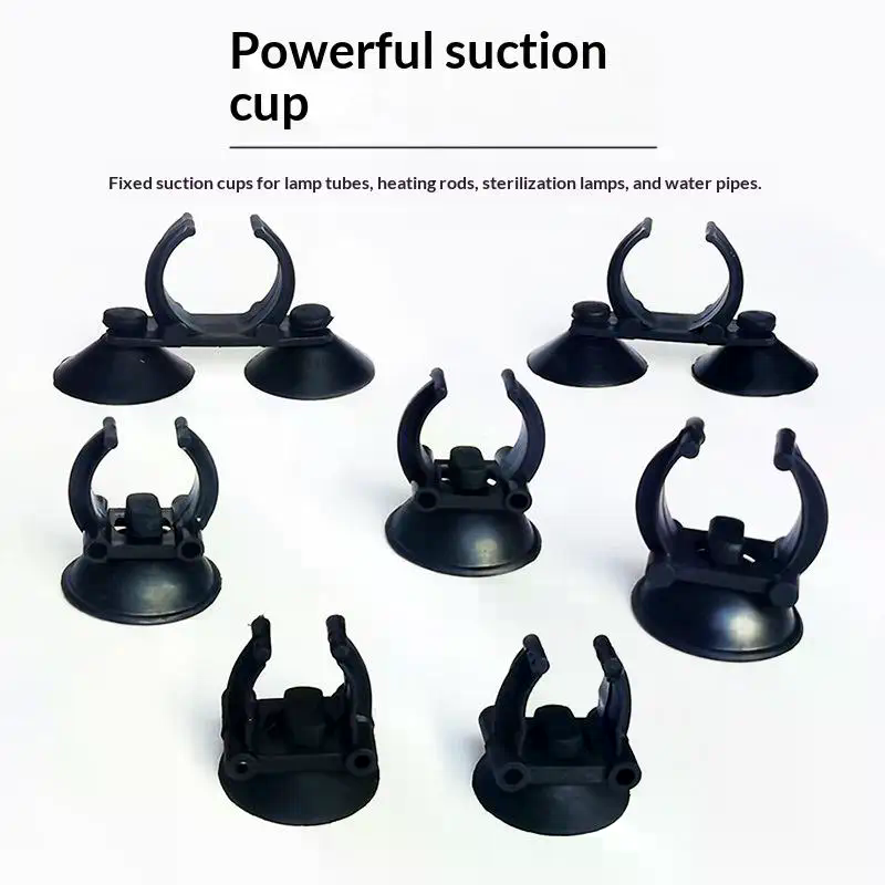 Plastic Pipe Clip - 5 Stück Aquarium-Lampenhalter mit Saugnapf, Heizstab-Saughalterung,